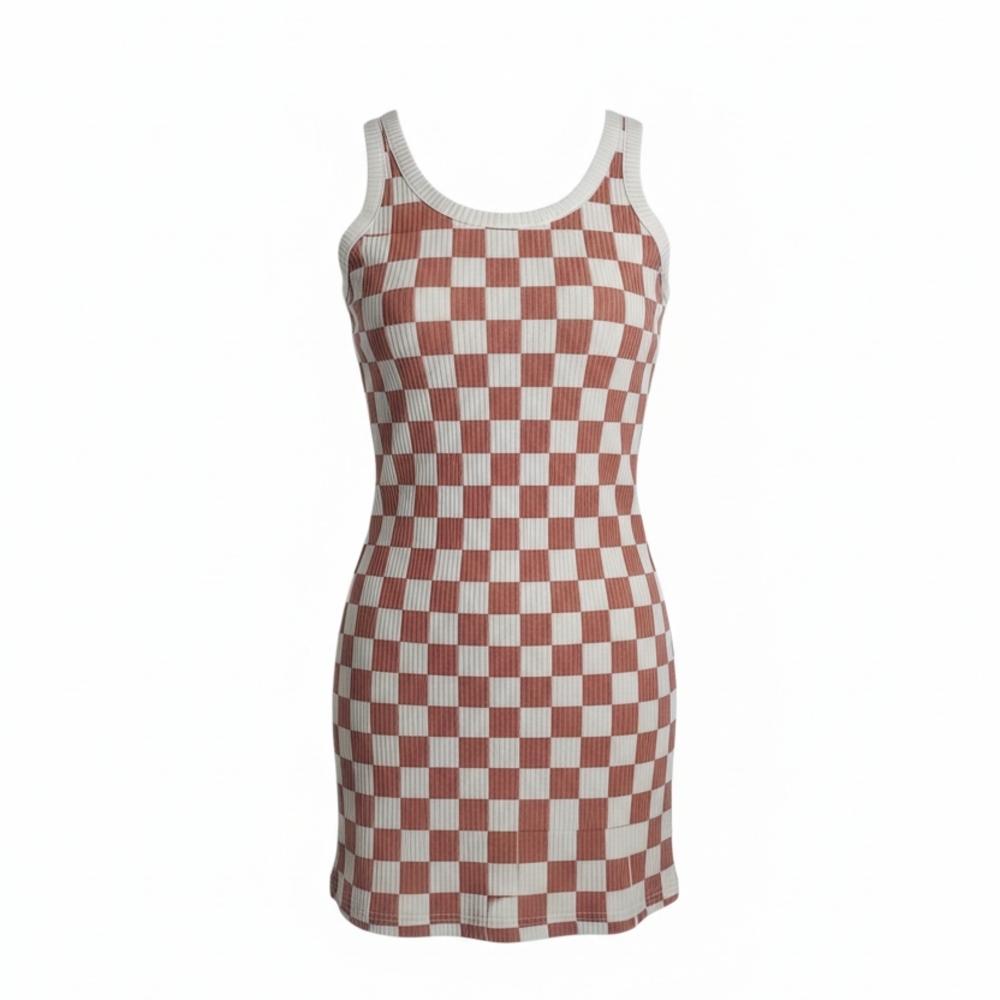 Old Navy Ribbed Knit Top in Cream and Brown